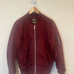 ASOS Deep Red Bomber Jacket